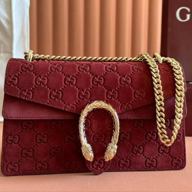Gucci Dionysus Bag Rosso Ancora Red Suede Leather 244473