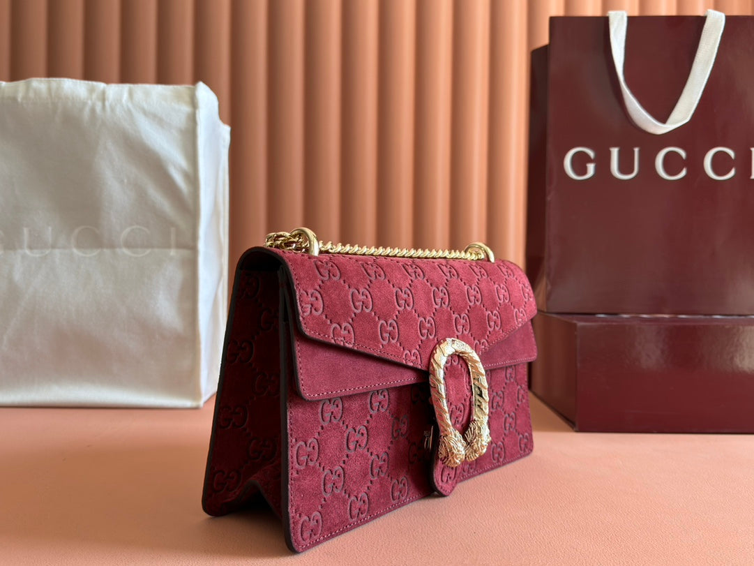 Gucci Dionysus Bag Rosso Ancora Red Suede Leather 244473