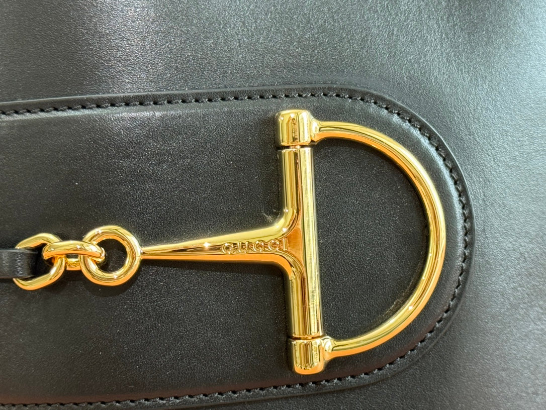 Gucci 73 Mini Bucket Bag Black Smooth Leather 239680