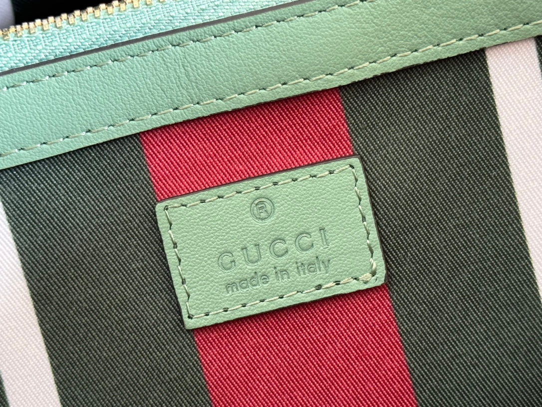 Gucci Ophidia 38cm Bag Green Canvas 244367