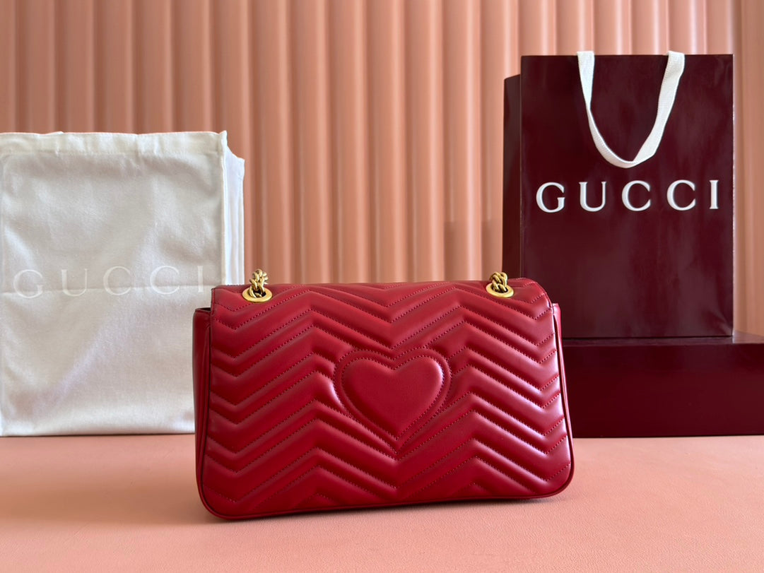 Gucci GG Marmont 31 Bag Red Calfskin 248222