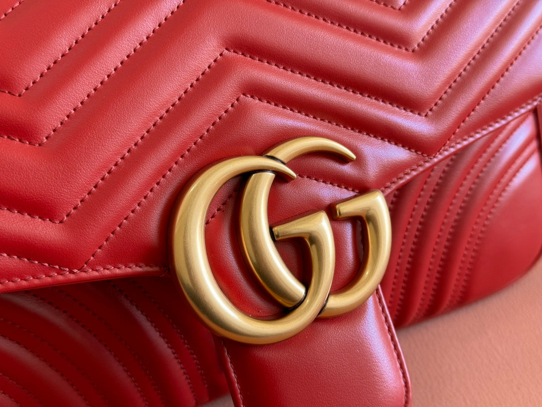 Gucci GG Marmont 31 Bag Red Calfskin 248222