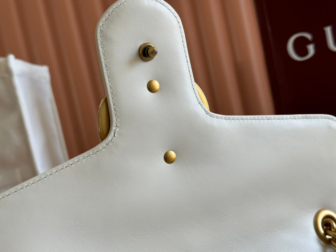 Gucci GG Marmont 31 Bag White Calfskin 248224