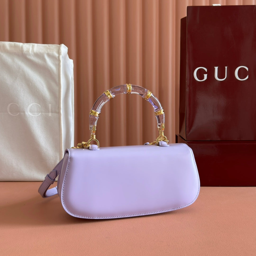 Gucci Bamboo Diva Bag Lilac Leather 251026