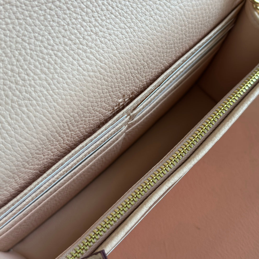 Gucci Marmont Chain Wallet Rosso Ancora Red Leather 255320