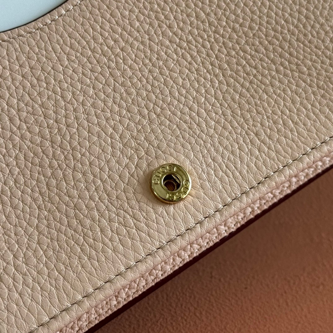 Gucci Marmont Chain Wallet Rosso Ancora Red Leather 255320