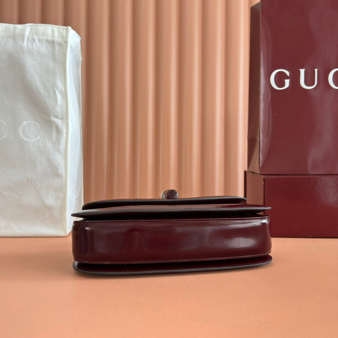 Gucci Bamboo Diva Bag Rosso Ancora Red Leather 255008