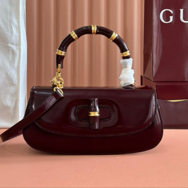 Gucci Bamboo Diva Bag Rosso Ancora Red Leather 255008