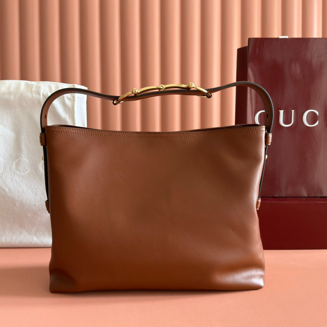 Gucci Beatrix Handbag 35 Brown Cowhide  272126