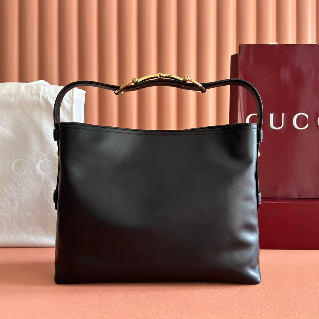 Gucci Beatrix Handbag 35 Black Cowhide  272128