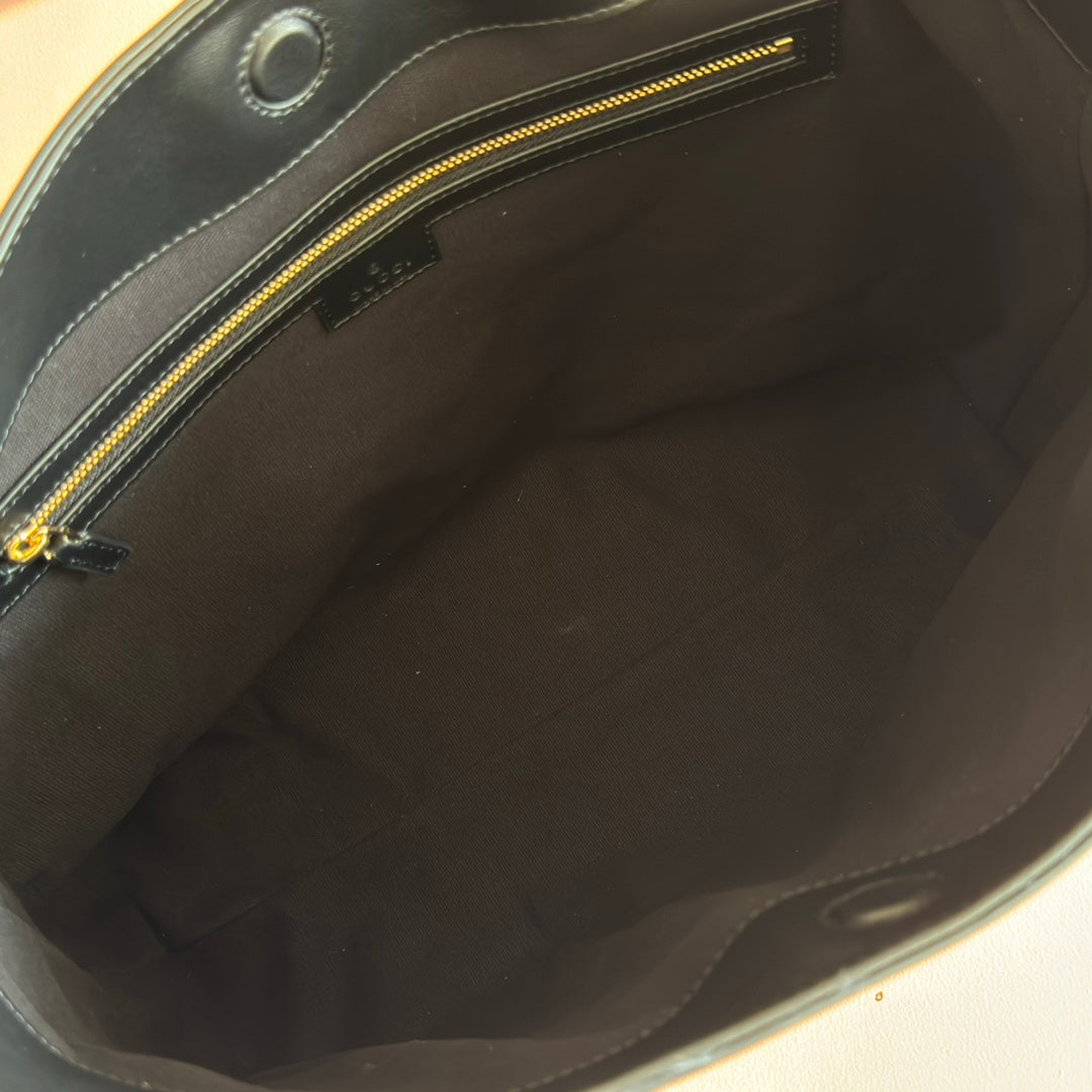 Gucci Beatrix Handbag 35 Black Cowhide  272128