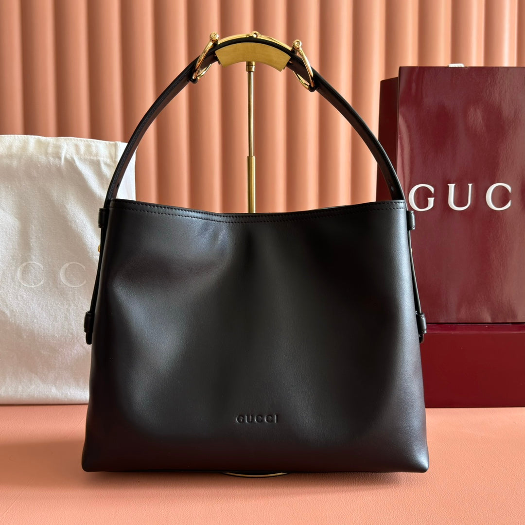 Gucci Beatrix Handbag 35 Black Cowhide  272128