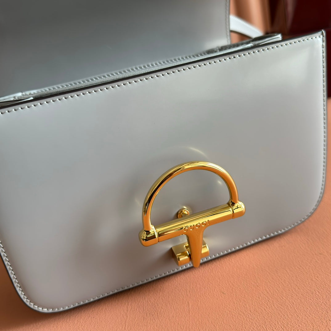 Gucci Siena Small Shoulder Bag Gray Leather 271872