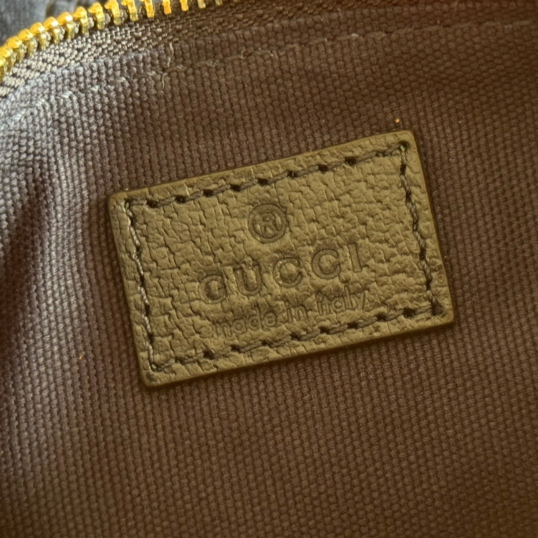 GG 2025 Giglio SmallTote Bag 25cm Dark Blue Red Suede Canvas 273270