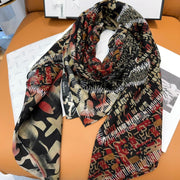 CC Square Scarf 140 CM In Colorful Silk 421294