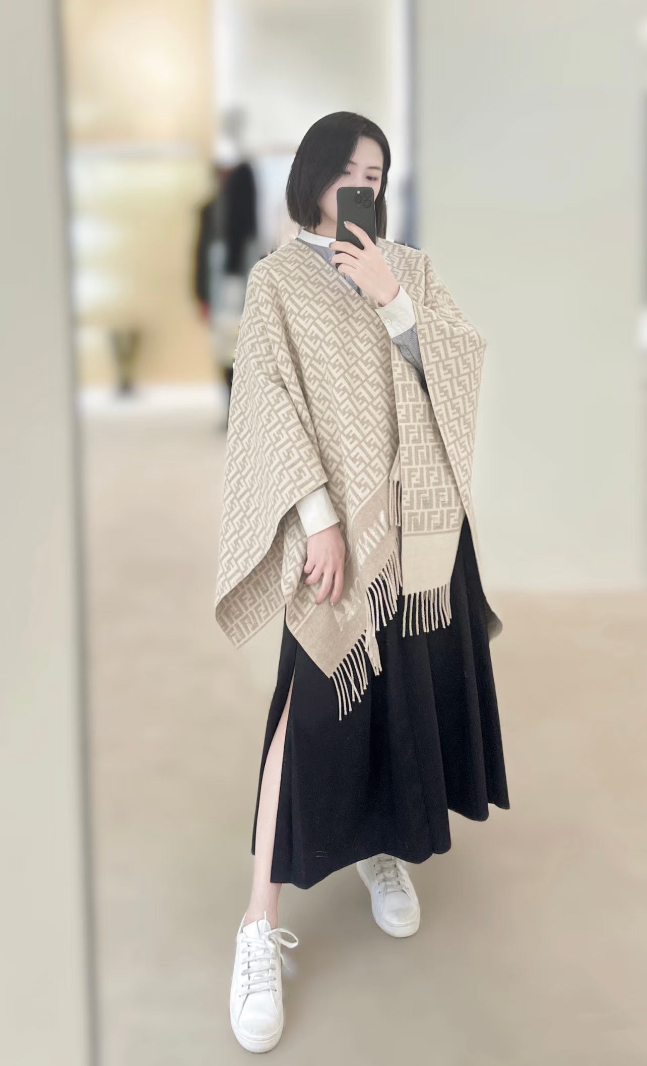 FF Limited  140CM Scarf Beige Cashmere 104161