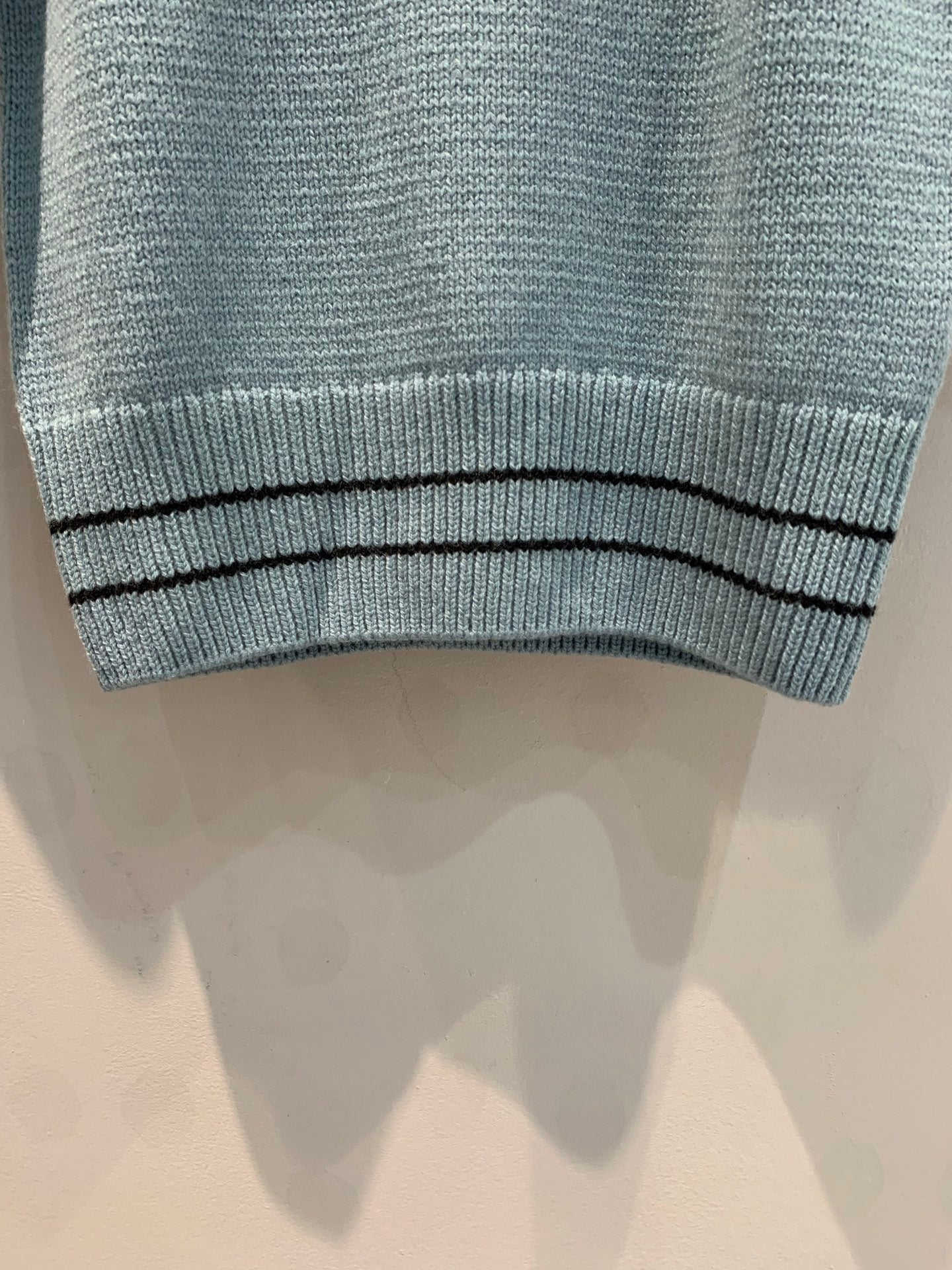 CD 25 Lucky Star Knit Top Blue-green Sheep wool