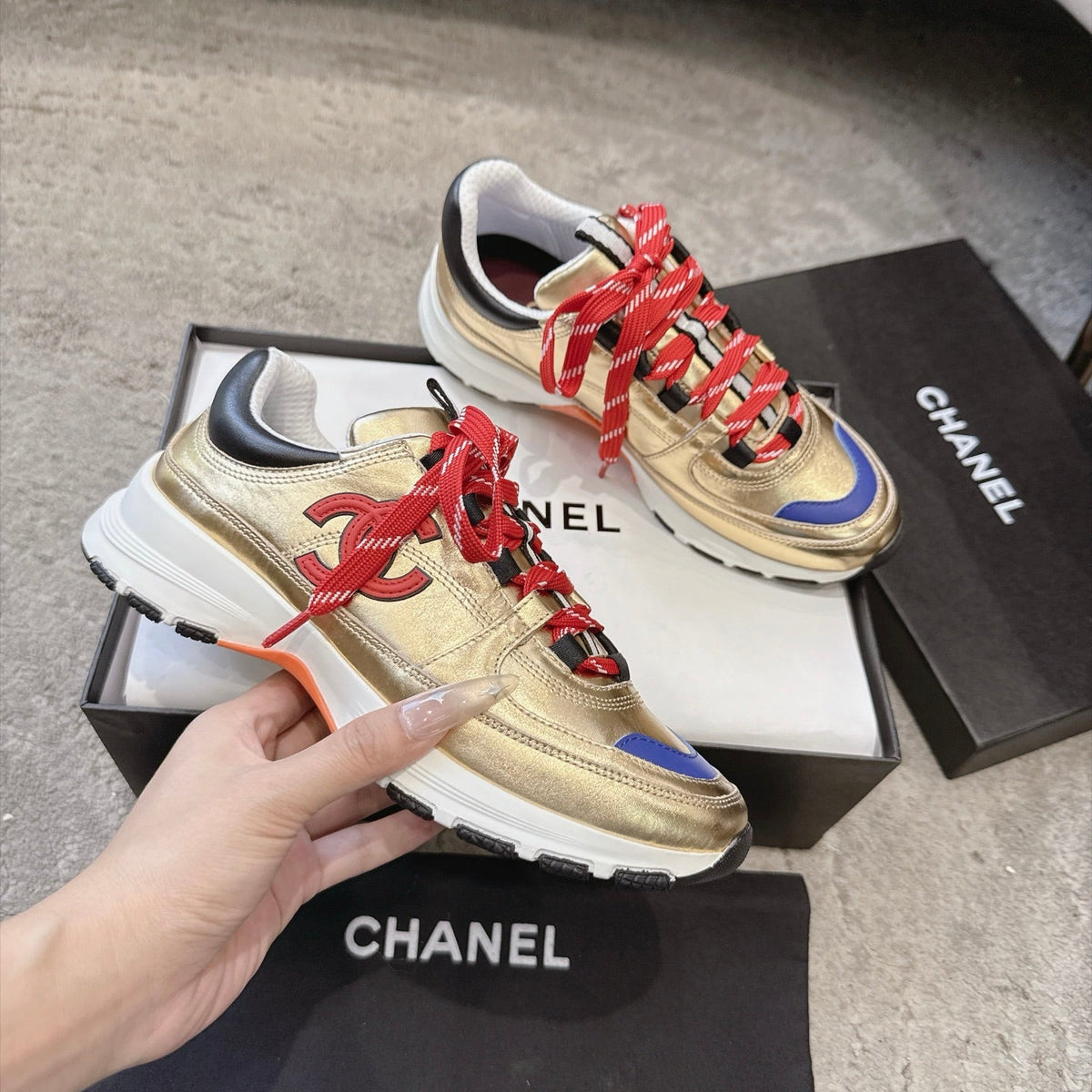 Chanel 2026 Metallic CC Sneakers Leather 188047