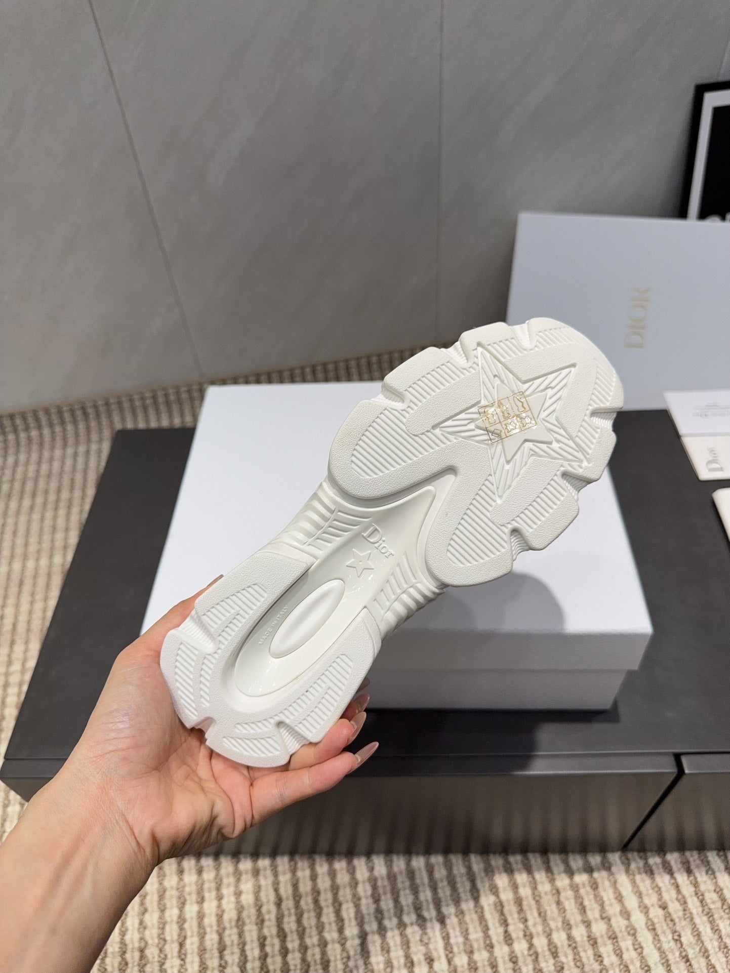 CD platform casual sneaker white wool suede mesh 539679