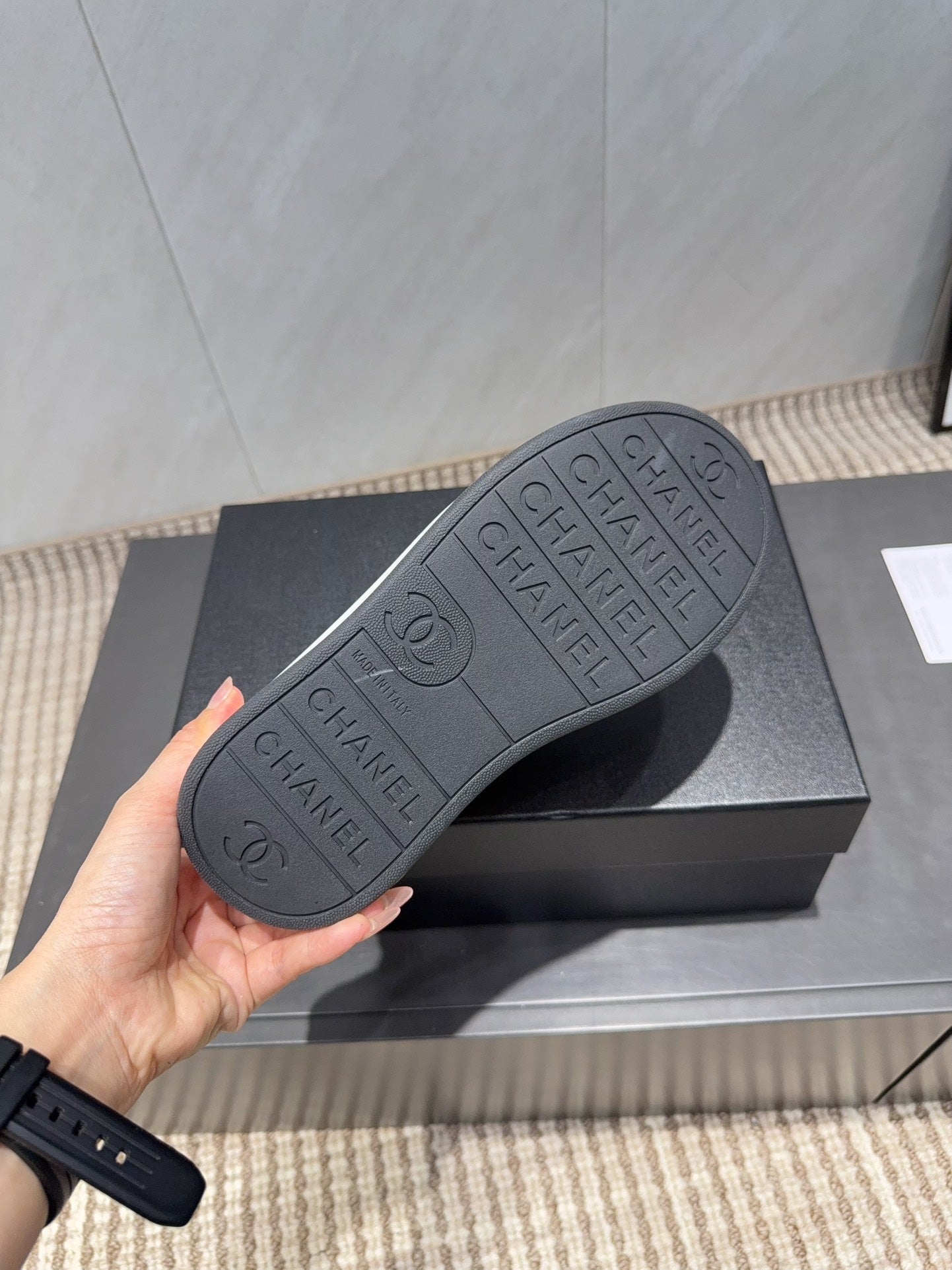 Chanel 25 Sneaker Light Pink White Black Suede 540280