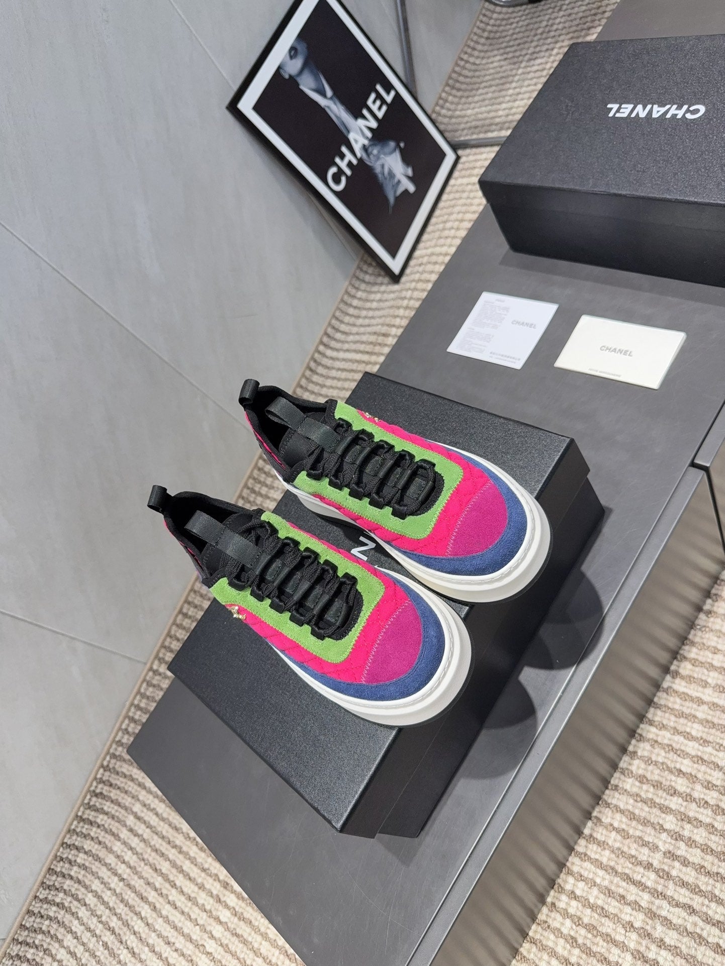 Chanel 25 Sneaker Multicolor Suede 540302