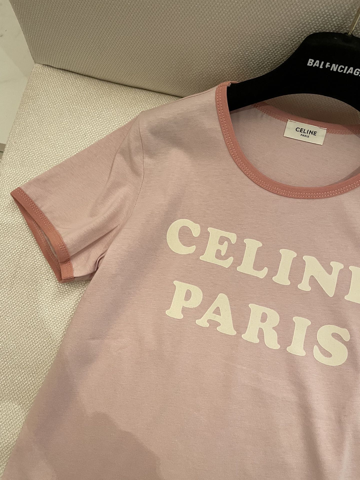 Celine 25 T-shirt Pink Cotton