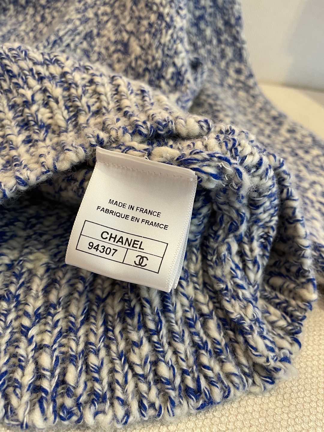 CC Sweater In Blue Mix White Wool