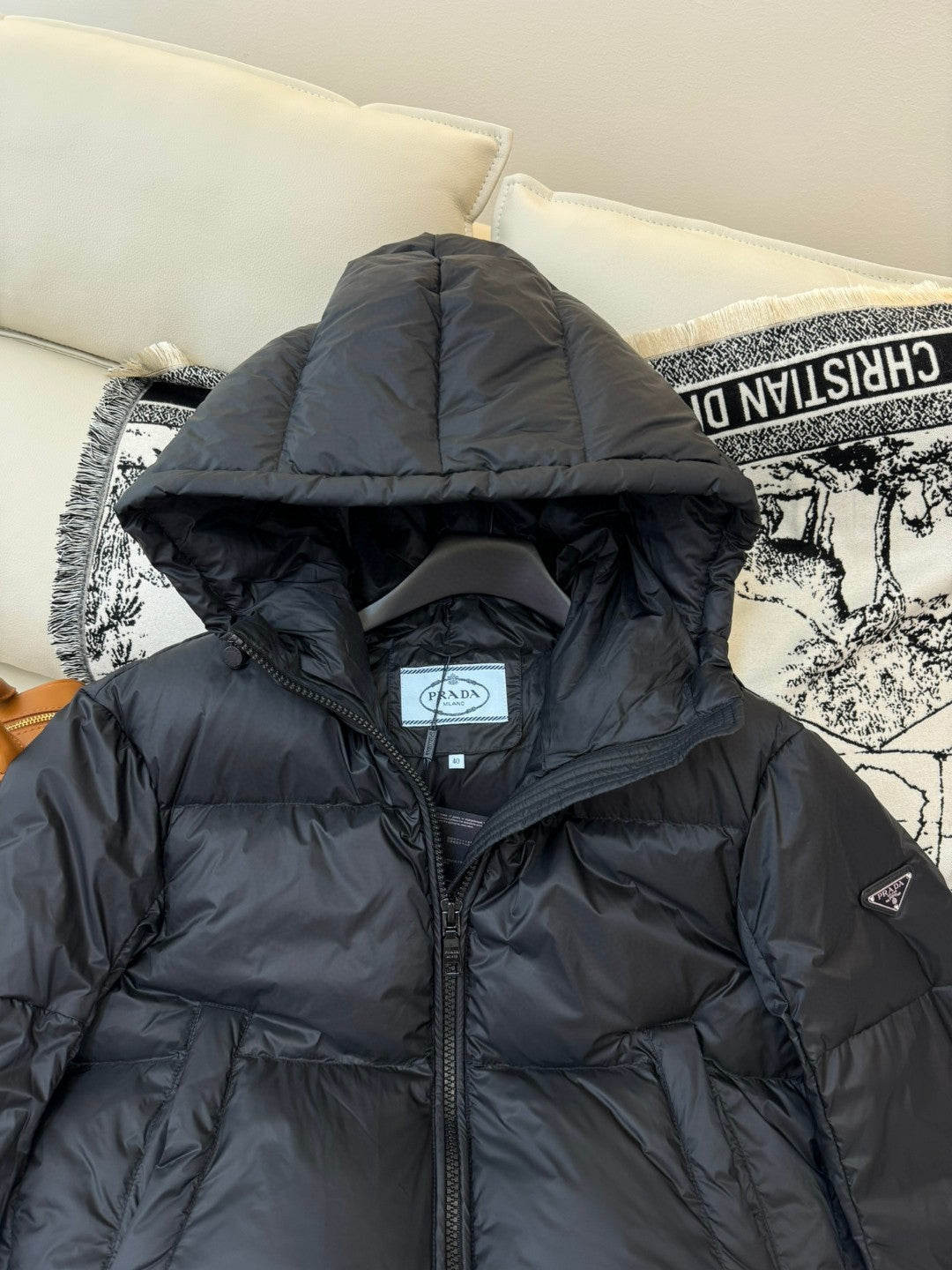 Prada 25 Short Jacket Black Down Polyester 317484