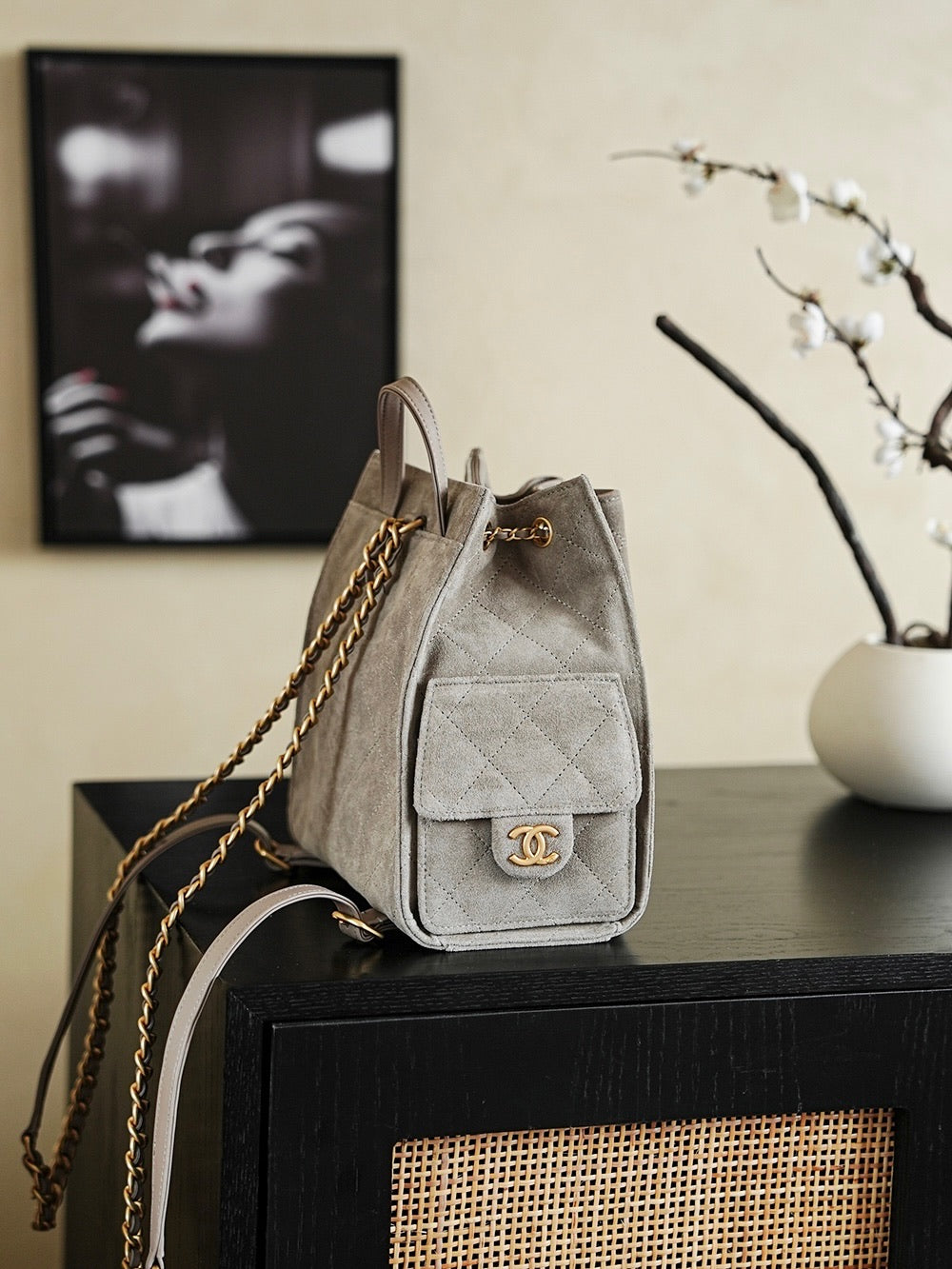 CC 2025 Backpack Matte Grey Suede 299657