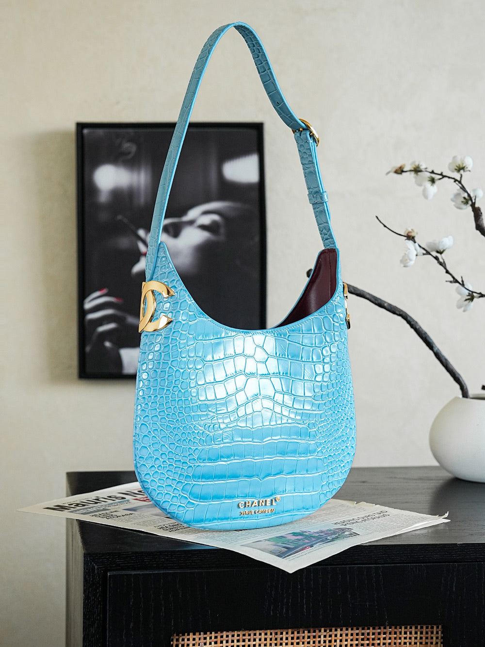 Chanel 2026 Hobo Shoulder Bag 32cm Leather 167164