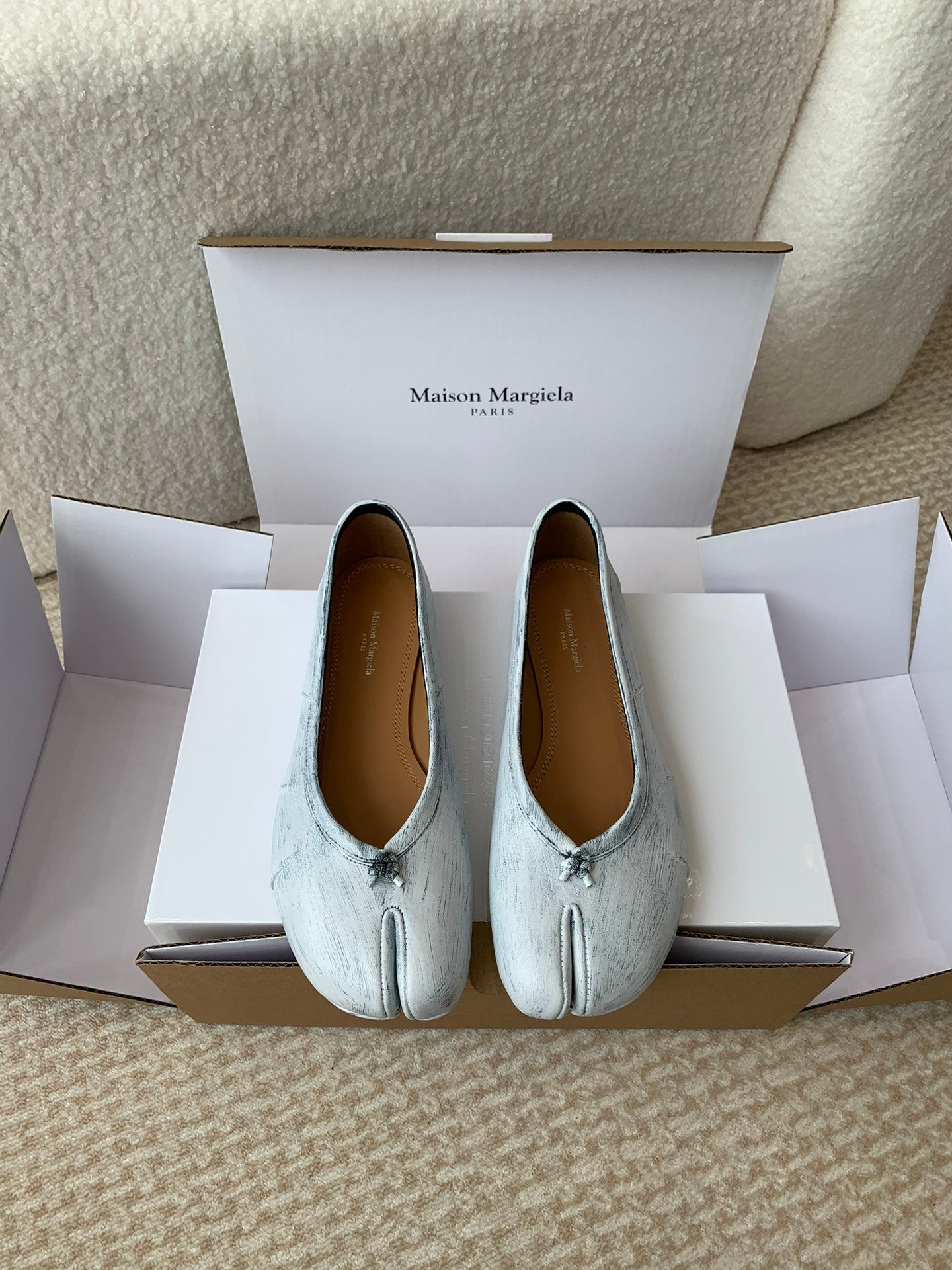 SL TABI BALLERINA FLAT PASTEL LAMBSKIN
