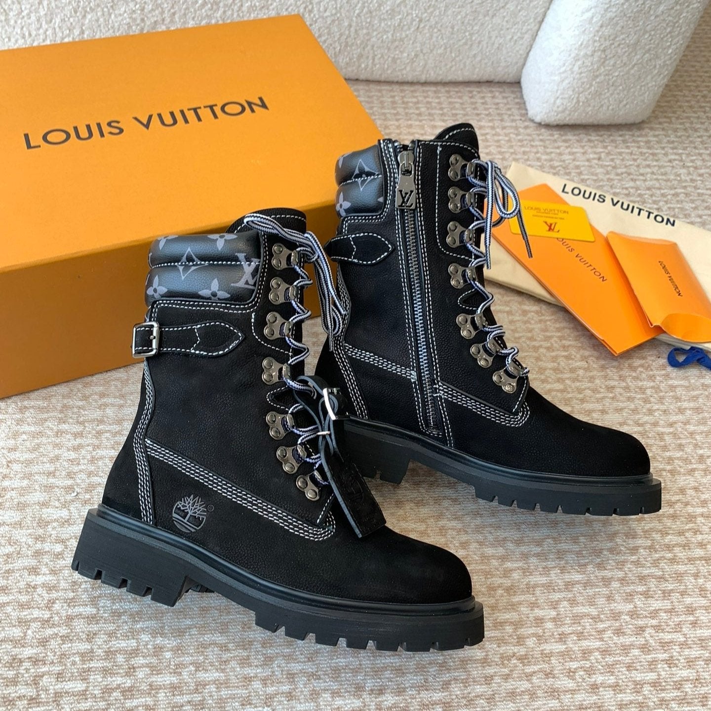LV x Timberland Ranger Boot Black Calfskin