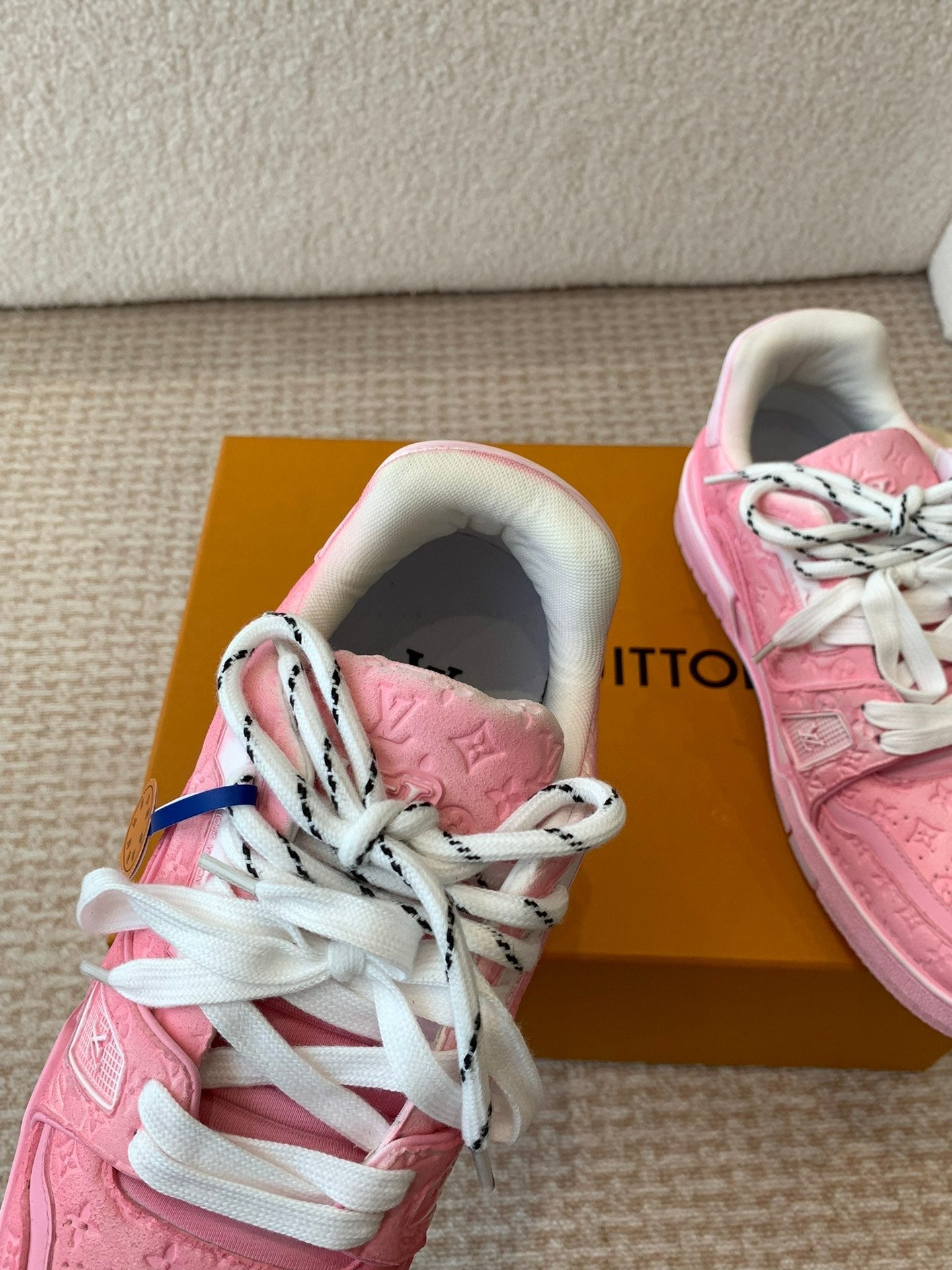 LV Trainer Sneaker 30mm Pink Cowhide