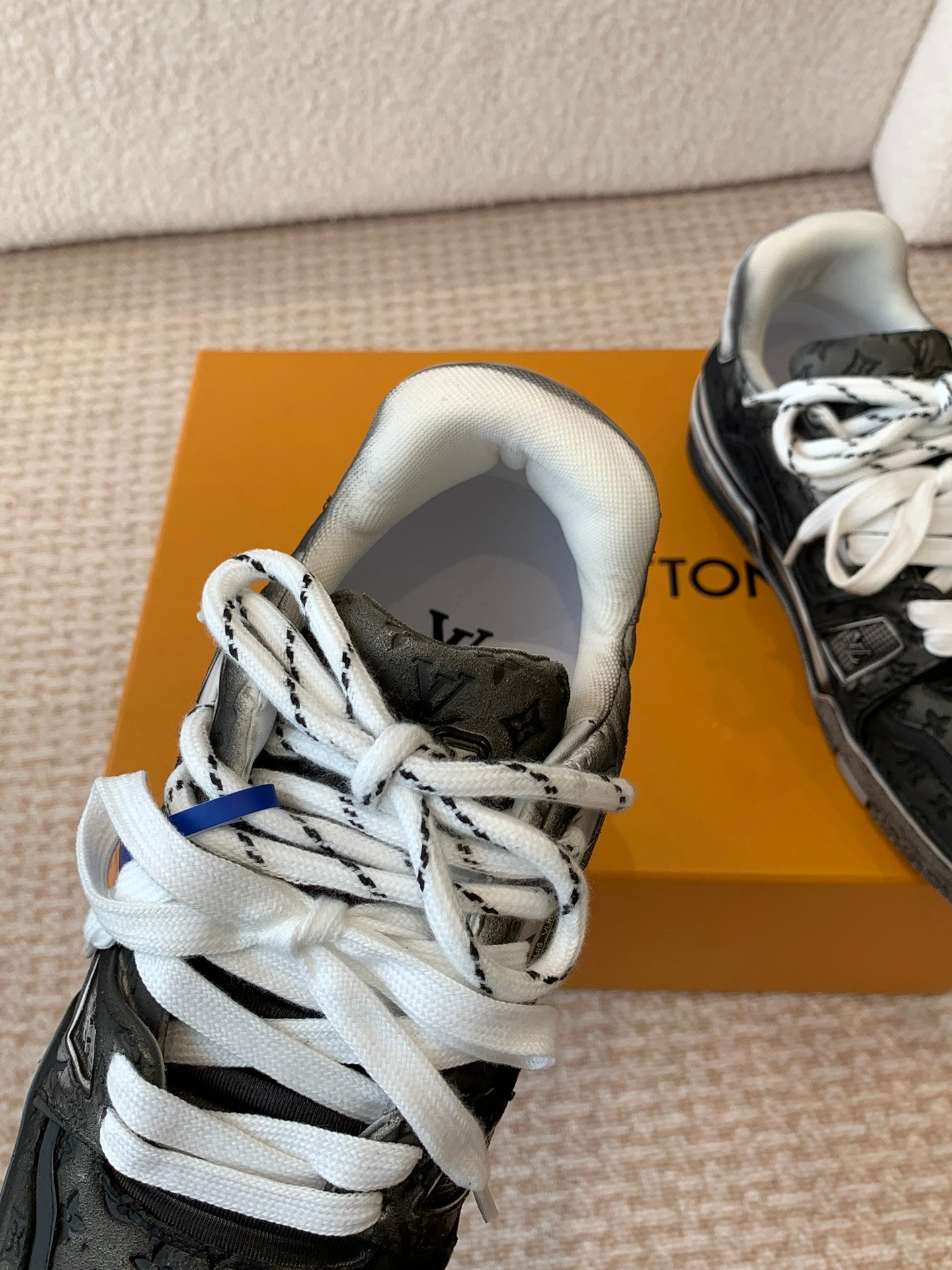 LV Trainer Sneaker 30mm Black Cowhide