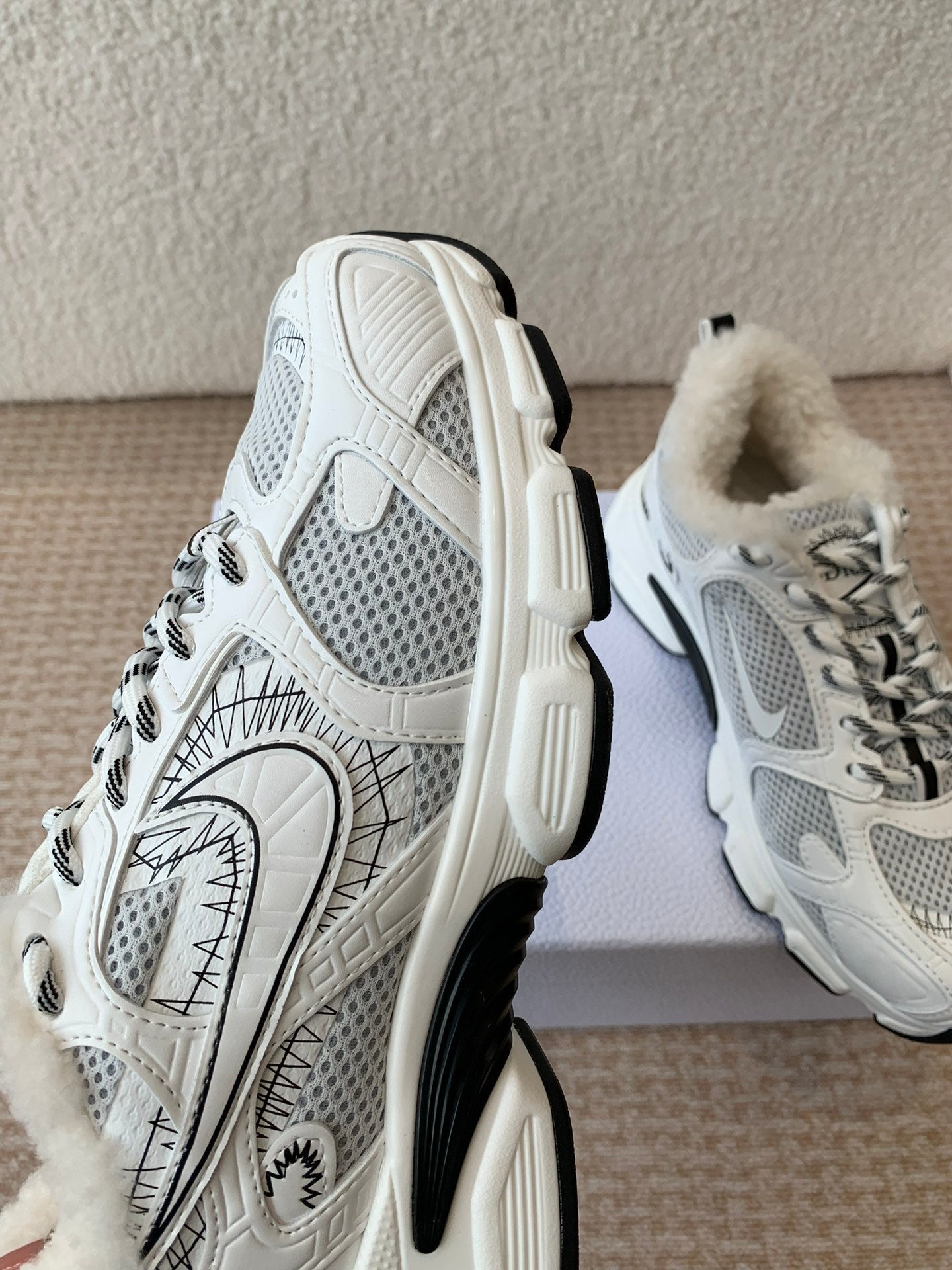 CD Chrono Sneaker In White Mesh Fabric 998710