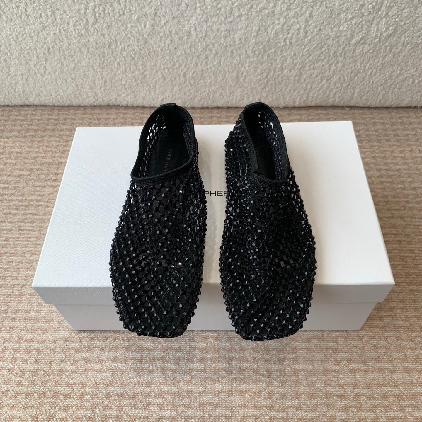 CL 25 Ballet Flats Black Mesh Hot Diamond 345529
