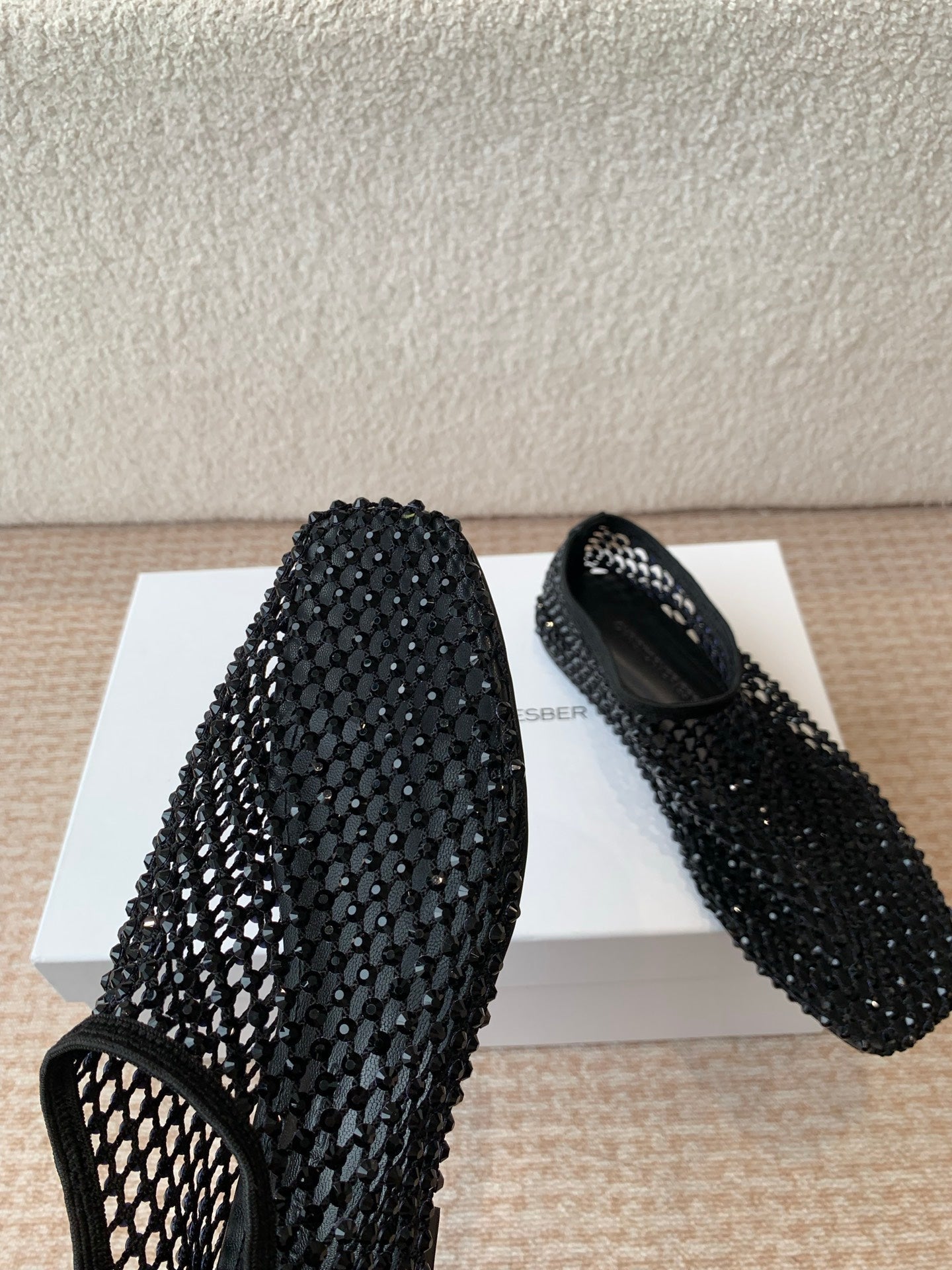 CL 25 Ballet Flats Black Mesh Hot Diamond 345529