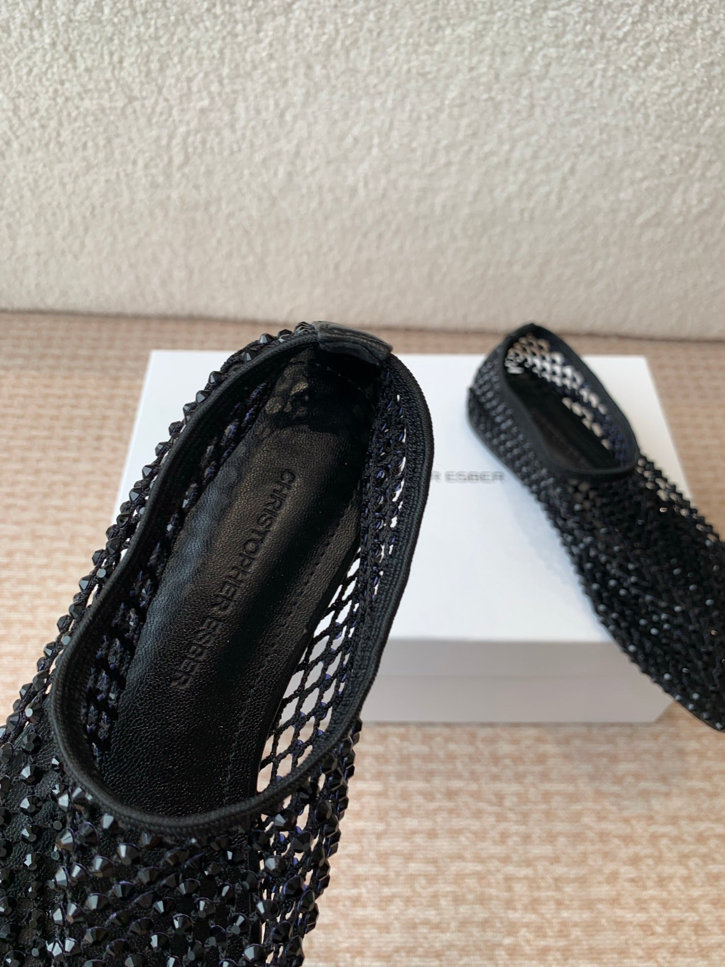 CL 25 Ballet Flats Black Mesh Hot Diamond 345529