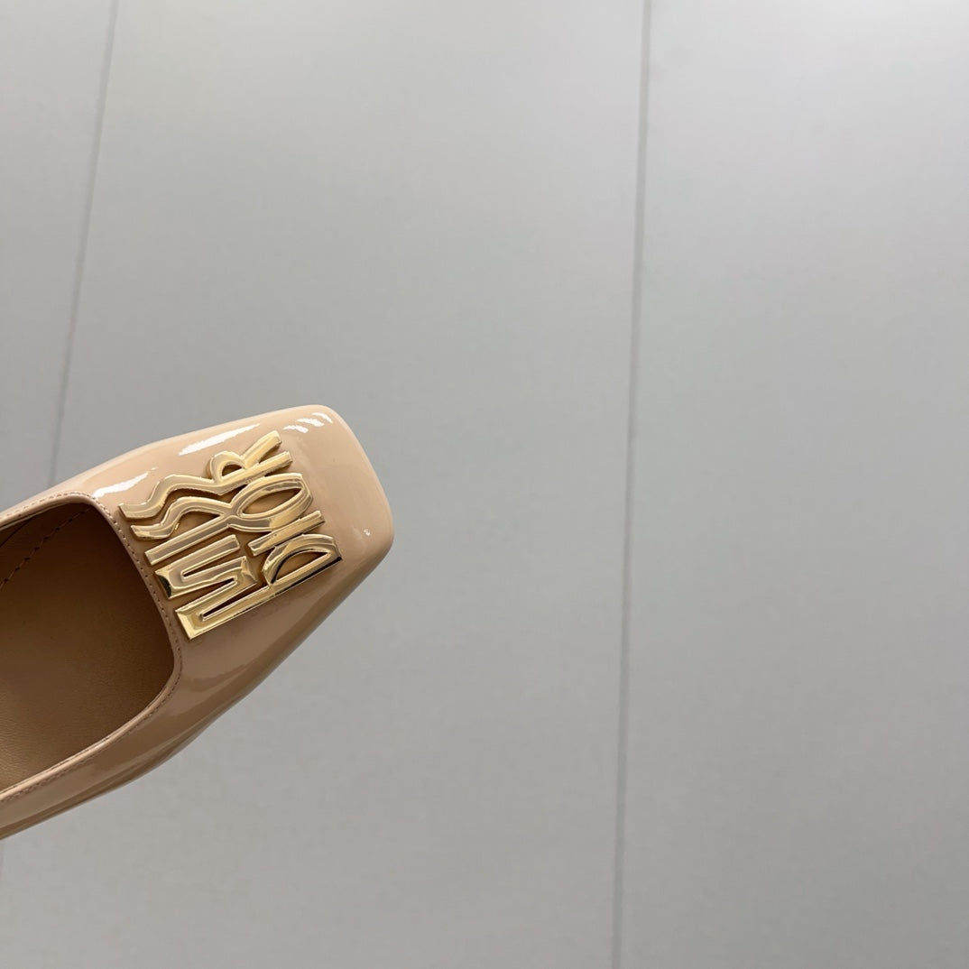 Miss Dior Pump 45mm In Beige Pink Glossy Lambskin  995143