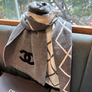 CC Scarf 180 CM In Grey Mix White Wool 421509