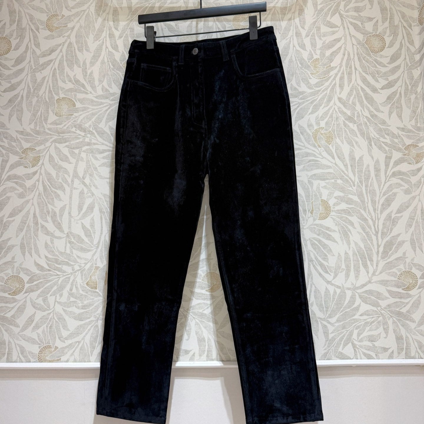 Prada Cropped Pants Black Velvet