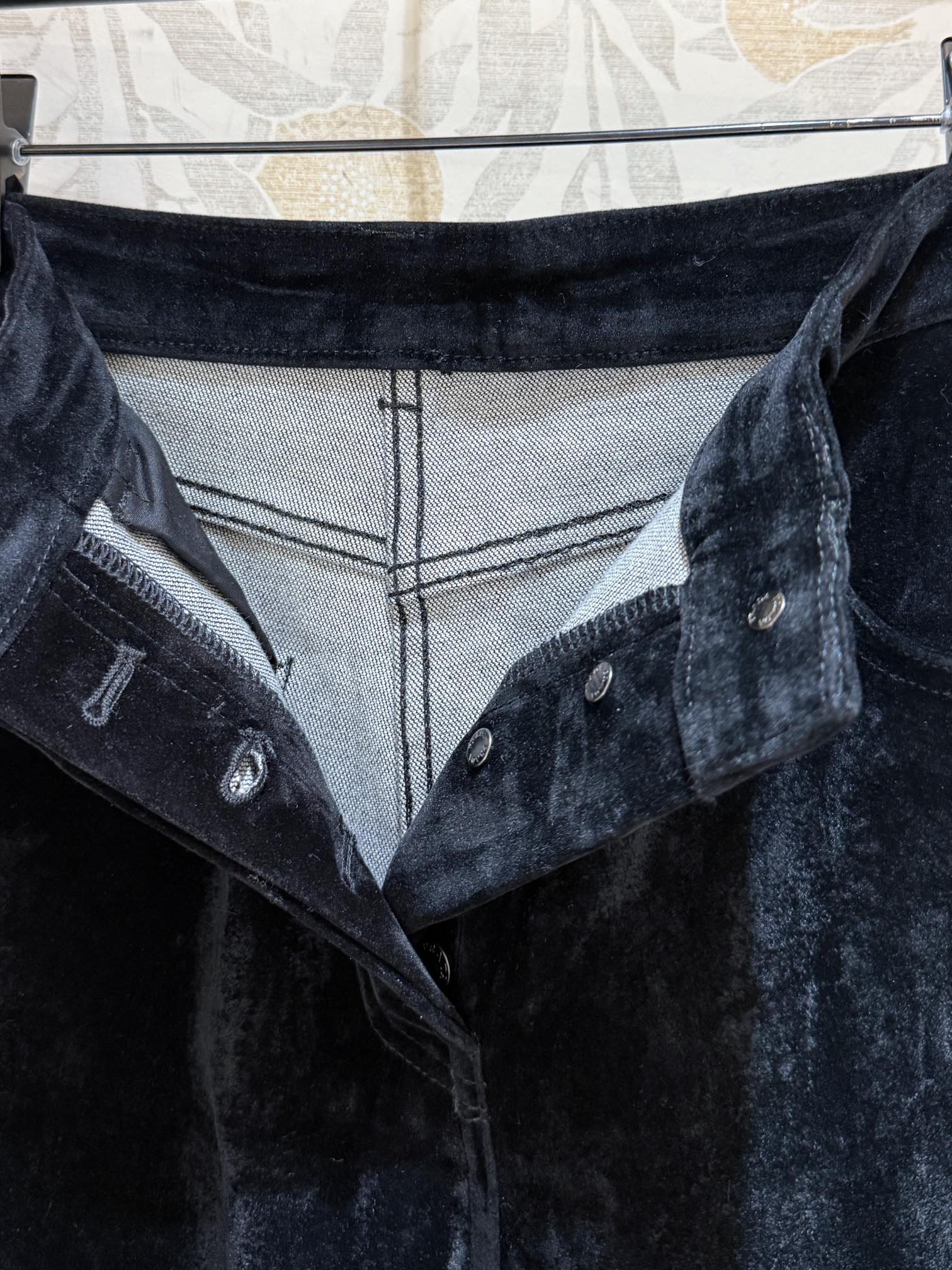 Prada Cropped Pants Black Velvet