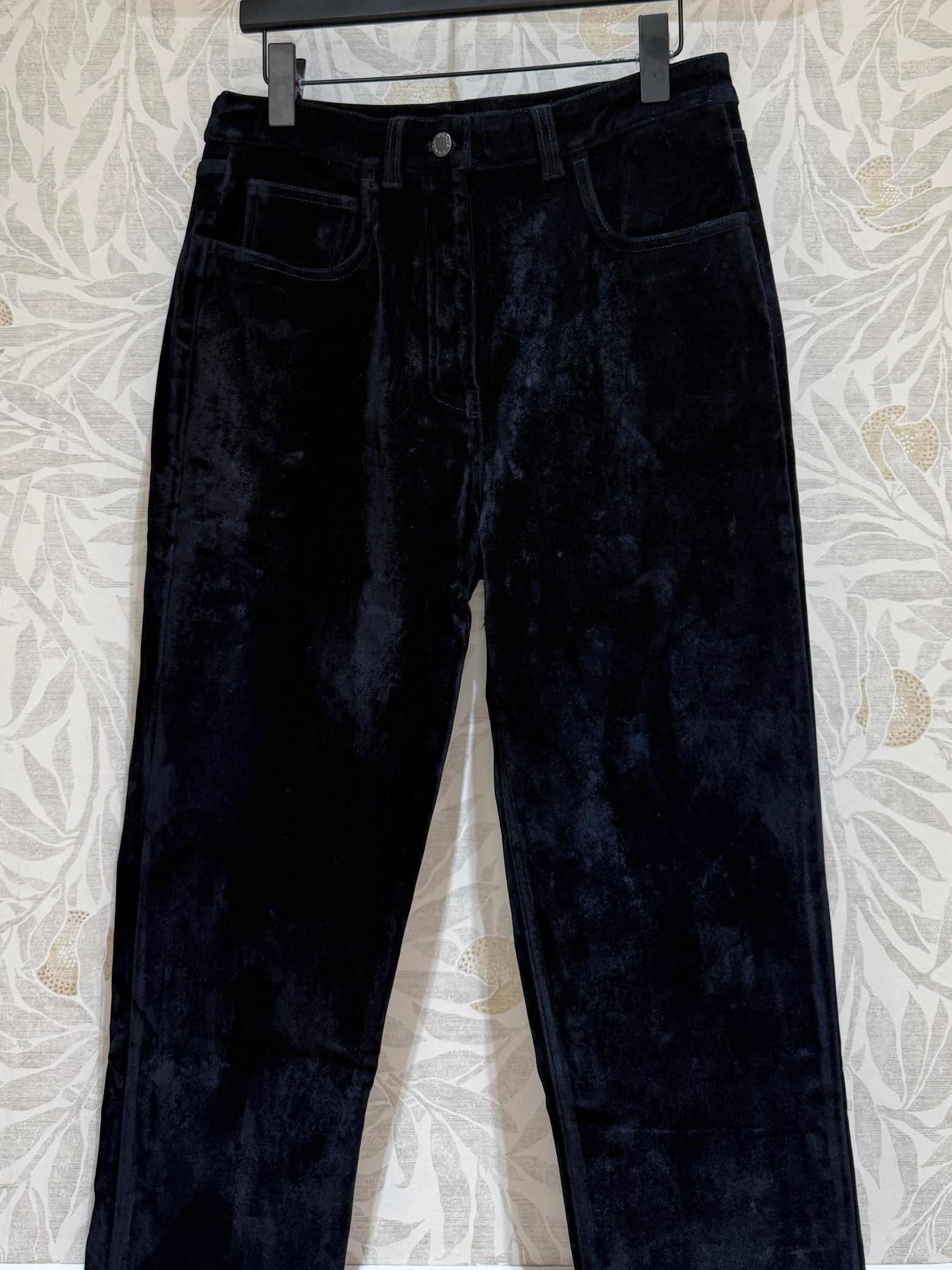 Prada Cropped Pants Black Velvet
