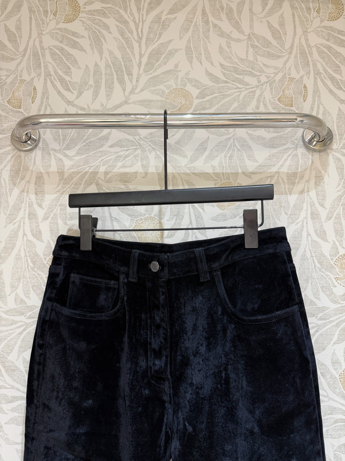Prada Cropped Pants Black Velvet