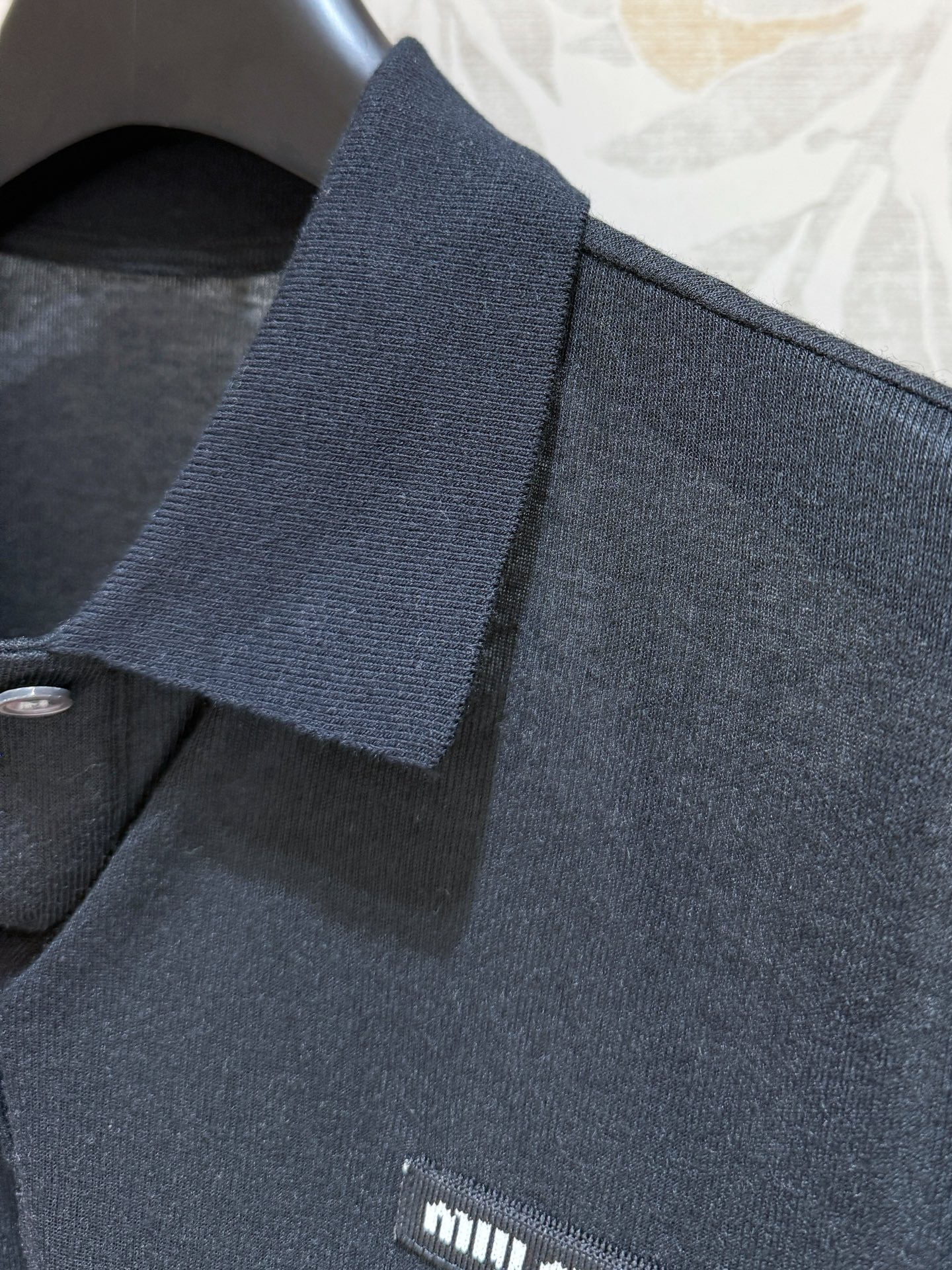 Miu Miu Polo Shirt Black Cotton