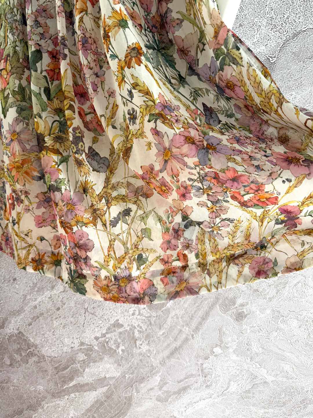 CD Colorful Floral Skirt Multicolor Cotton