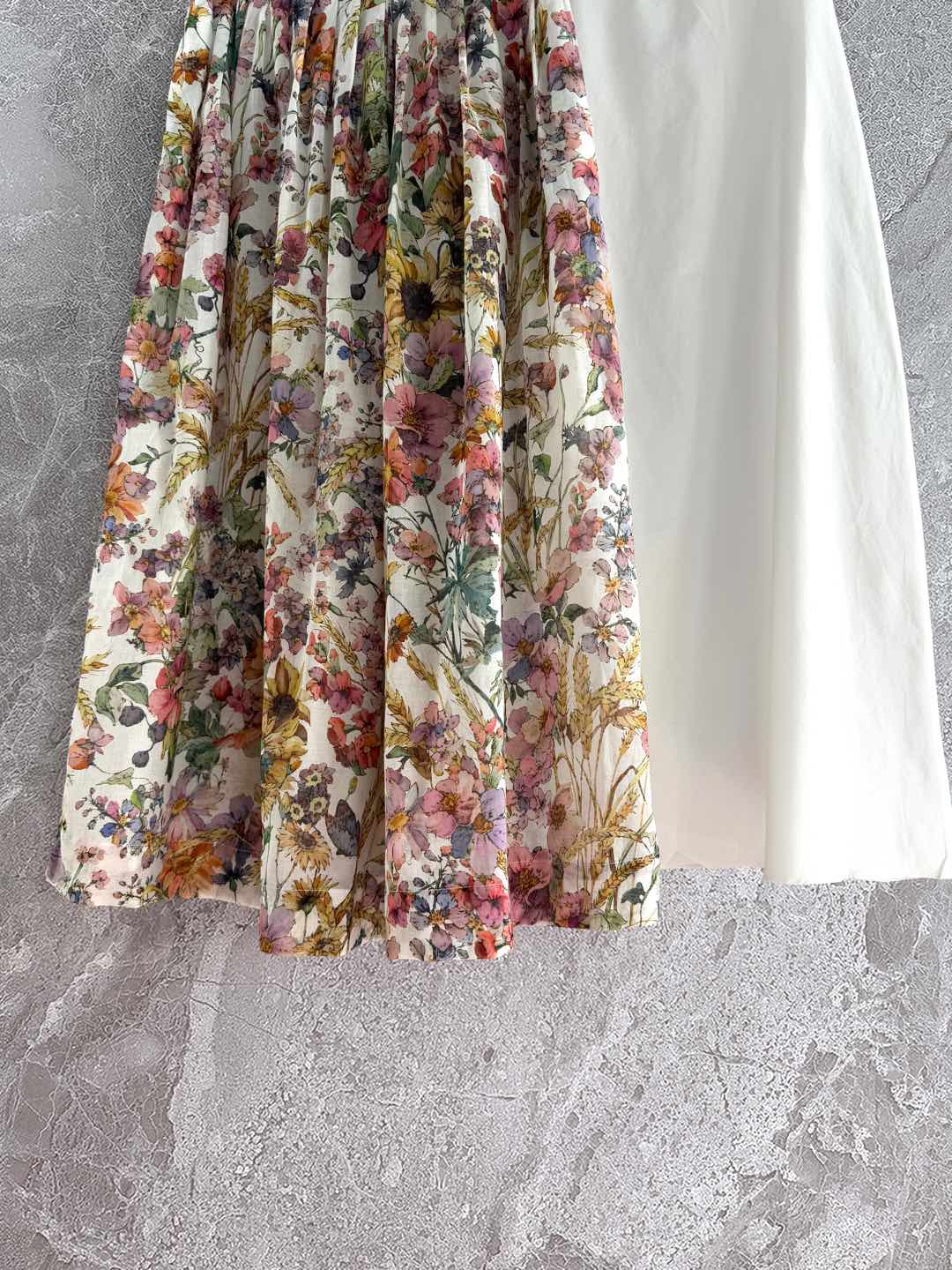 CD Colorful Floral Skirt Multicolor Cotton