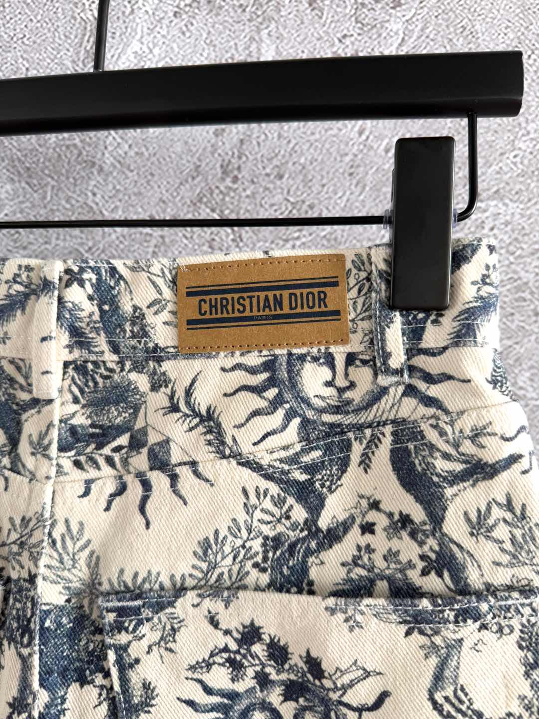 CD Sun God Skirt Beige Blue Cotton