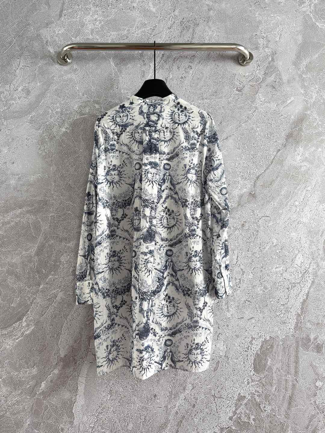 CD Sun God Shirt Beige Blue Cotton