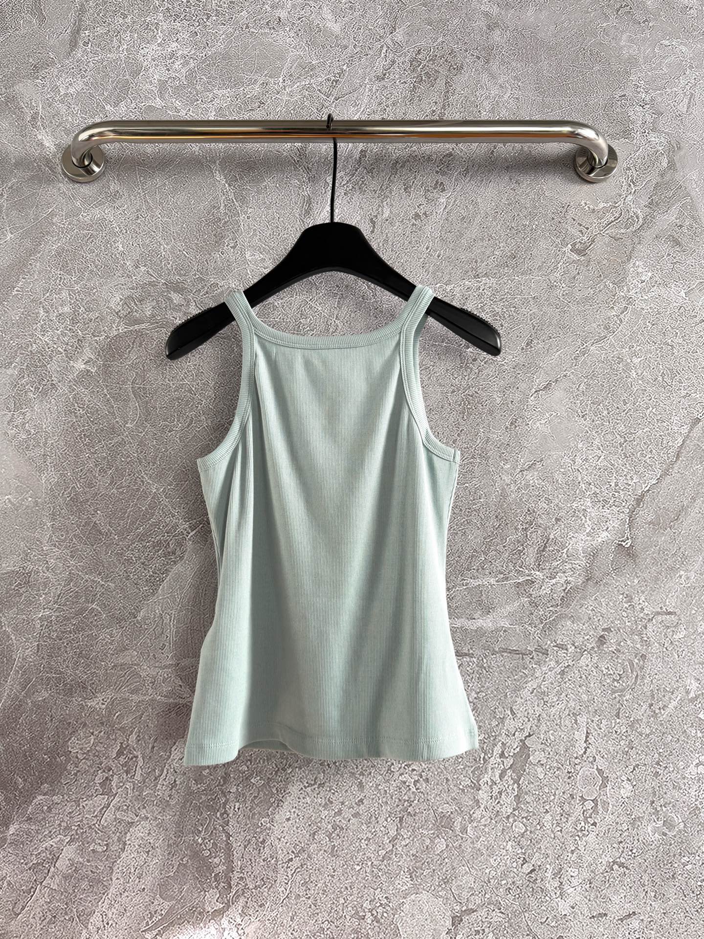 Fendi Embroidered Vest Blue Green Cotton